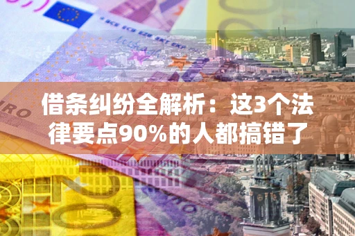 武汉借条纠纷全解析：这3个法律要点90%的人都搞错了