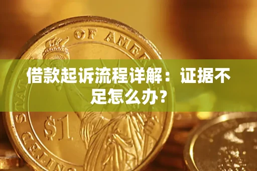 武汉借款起诉流程详解：证据不足怎么办？
