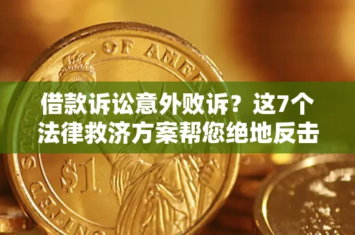 武汉借款诉讼意外败诉？这7个法律救济方案帮您绝地反击！