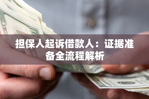武汉担保人起诉借款人：证据准备全流程解析