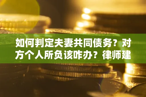 武汉如何判定夫妻共同债务？对方个人所负该咋办？律师建议