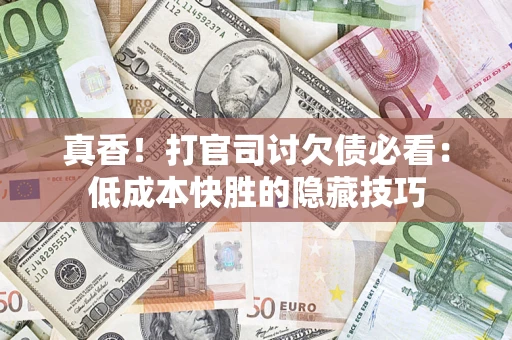 武汉真香！打官司讨欠债必看：低成本快胜的隐藏技巧