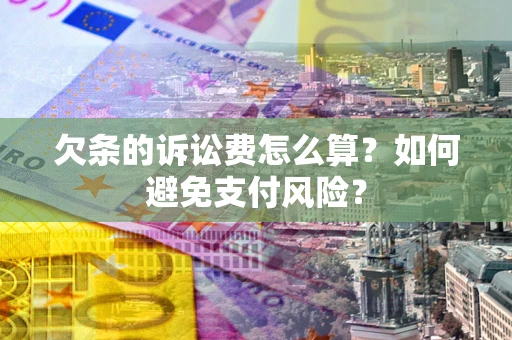 武汉欠条的诉讼费怎么算？如何避免支付风险？
